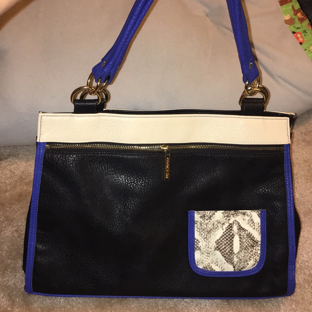 Olivia + Joy handbag with snake skin accent pocket